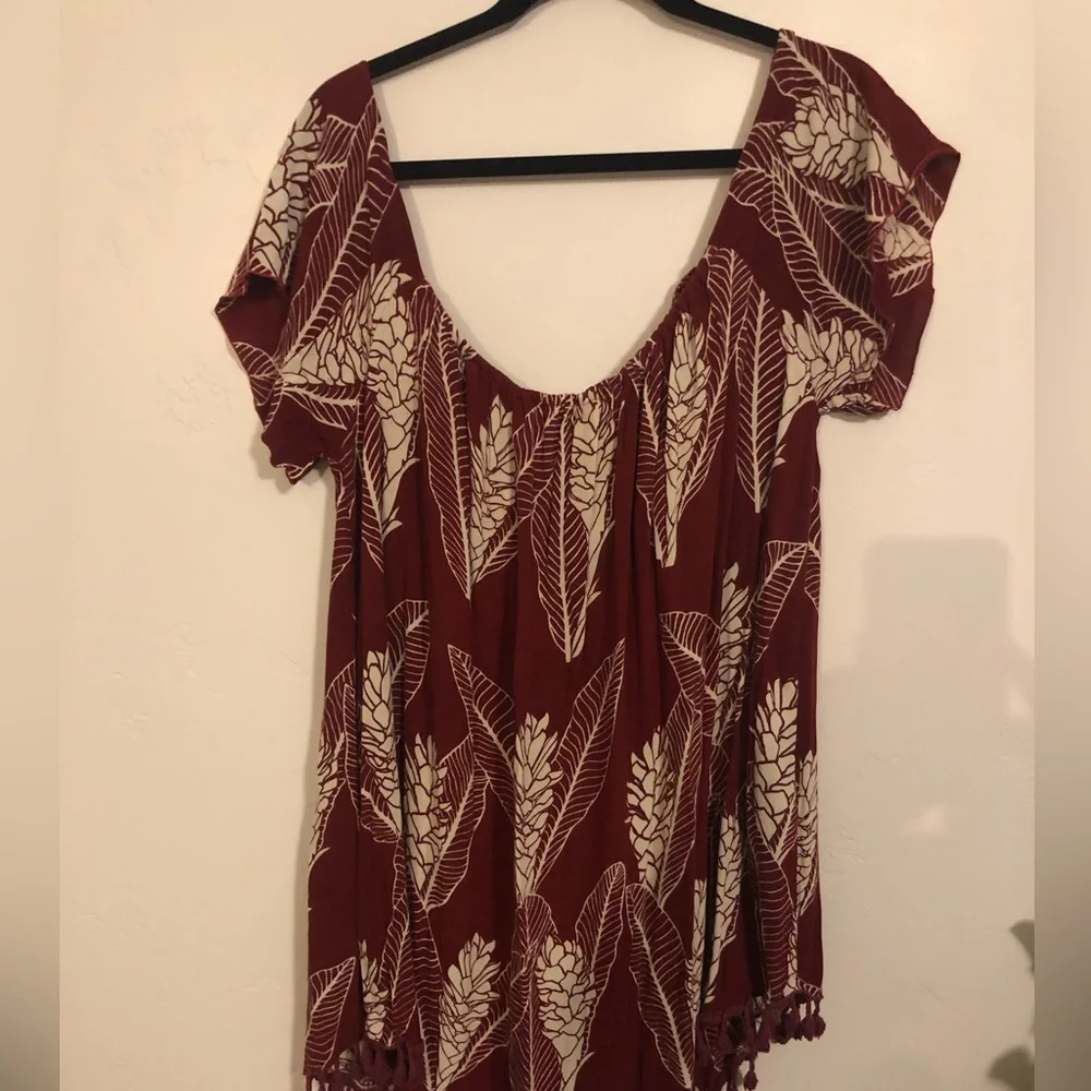 Sig Zane X Fighting Eel collab Knee length off shoulder dress - Picture 2 of 5